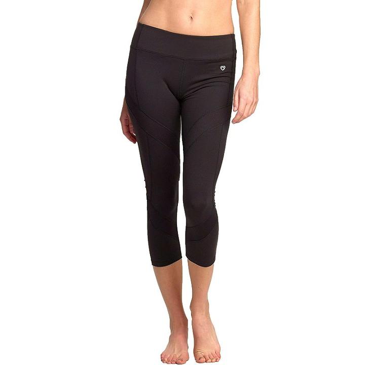 Women's Colosseum Cabana Capri Workout Tights, Size: Xl, Black