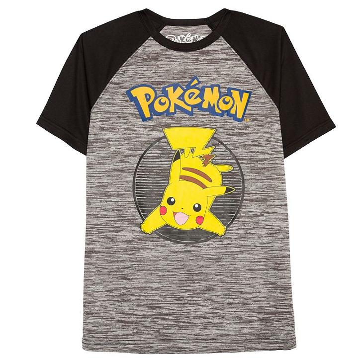Boys 8-20 Pokemon Pikachu Raglan Tee, Boy's, Size: Large, Oxford