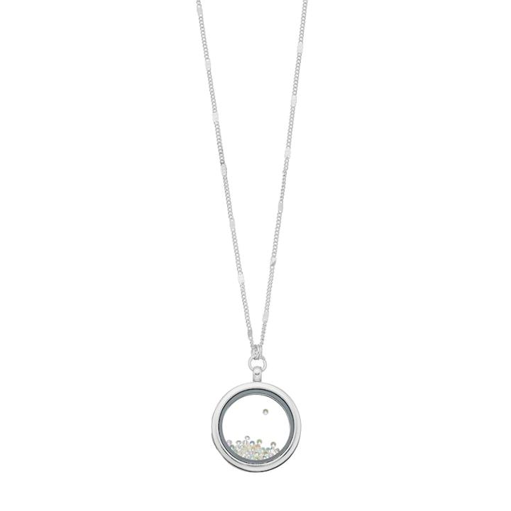 Lc Lauren Conrad Long Round Shaker Pendant Necklace, Women's, Silver