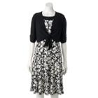 Women's Perceptions Floral A-line Dress & Cardigan Set, Size: Small, Oxford