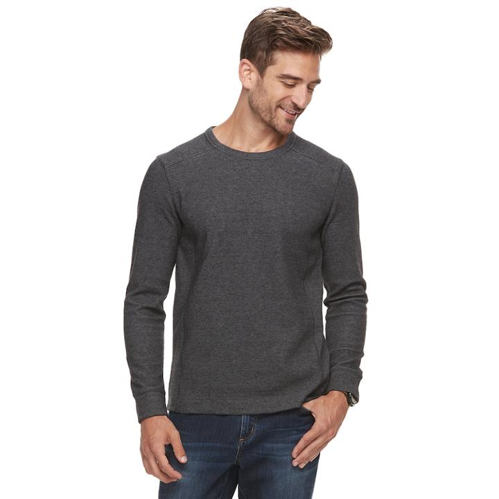 Men's Apt. 9&reg; Interlock Knit Crewneck Tee, Size: Large, Dark Grey