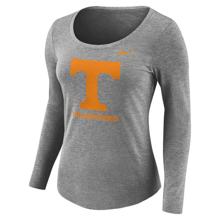 Women's Nike Tennessee Volunteers Logo Tee, Size: Xxl, Gray