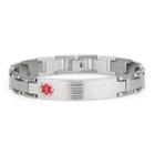 Stainless Steel Medical Alert Id Bracelet, Men's, Size: 9, Grey