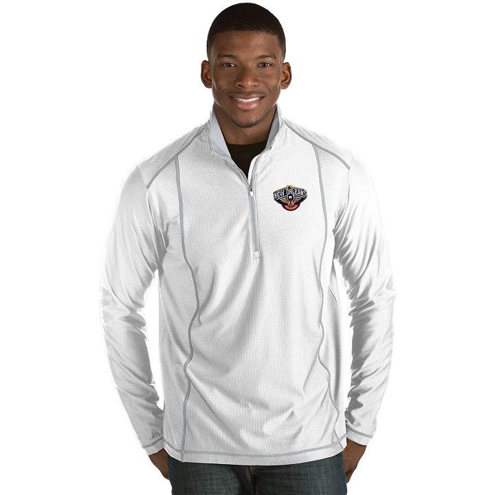 Antigua, Men's New Orleans Pelicans Tempo Quarter-zip Pullover, Size: Xl, White
