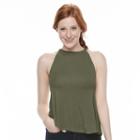 Juniors' So&reg; Halter Swing Top, Girl's, Size: Large, Med Green