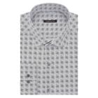 Men's Van Heusen Slim-fit Patterned Dress Shirt, Size: 18.5 36/37, Med Grey