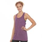 Juniors' So&reg; Mesh Back Space-dyed Tank, Teens, Size: Xs, Drk Purple