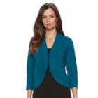 Women's Dana Buchman Jersey Stitch Bolero Jacket, Size: Medium, Dark Blue