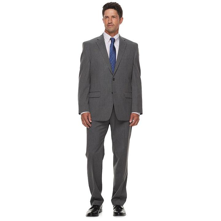 Men's Chaps Performance Series Classic-fit Stretch Suit Jacket, Size: 46 - Regular, Grey Other