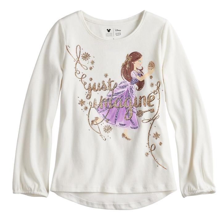 Disney's The Nutcracker And The Four Realms Girls 4-10 Glittery Ballerina Graphic Top By Jumping Beans&reg;, Size: 5, Natural