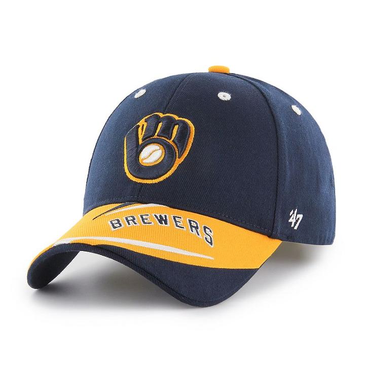 Youth '47 Brand Milwaukee Brewers Baloo Mvp Adjustable Cap, Men's, Blue (navy)