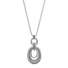 Napier Textured Oval Link Pendant Necklace, Women's, Silver