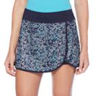Women's Grand Slam Geometric Print Tennis Skort, Size: Large, Med Blue