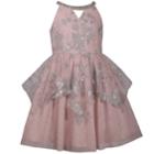 Girls 7-16 Bonnie Jean Sequined Peplum Dress, Size: 10, Silver