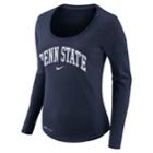 Women's Nike Penn State Nittany Lions Slubbed Dri-fit Tee, Size: Small, Blue (navy)
