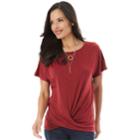 Women's Apt. 9&reg; Twist Tee, Size: Medium, Red