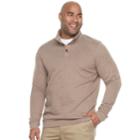 Big & Tall Croft & Barrow&reg; Classic-fit Easy-care Fleece Mockneck Pullover, Men's, Size: Xl Tall, Lt Brown