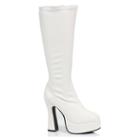 Adult Size 10 Patent Platform Costume Shoes, White