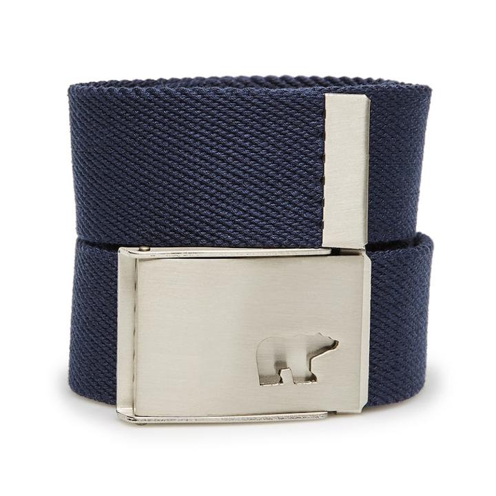 Men's Jack Nicklaus Logo Web Golf Belt, Light Blue