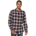 Men's Sonoma Goods For Life&trade; Slim-fit Plaid Flannel Button-down Shirt, Size: Xxl, Dark Brown
