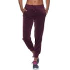 Women's Tek Gear&reg; Velour Jogger Pants, Size: Medium, Drk Purple