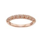1/4 Carat T.w. Igl Certified Diamond 14k Gold Art Deco Wedding Ring, Women's, Size: 6, White