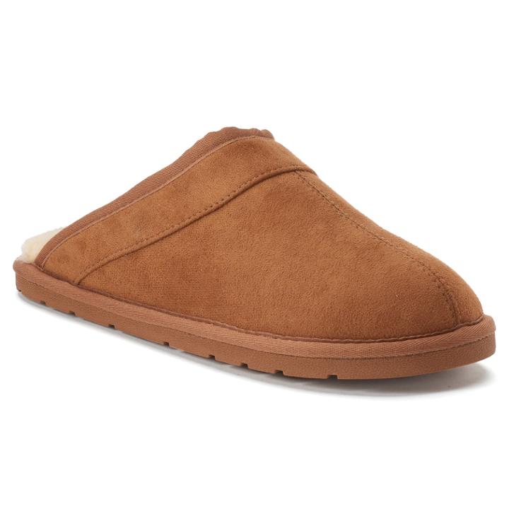 Lamo Men's Scuff Slippers, Size: Large, Med Brown