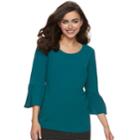 Women's Elle&trade; Bell-sleeve Top, Size: Xl, Dark Blue