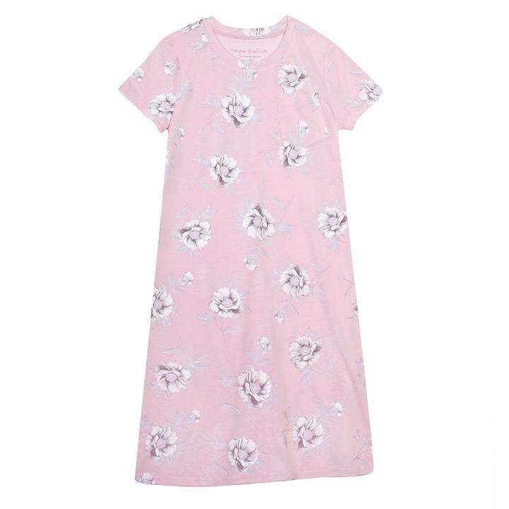 Girls 7-16 & Plus Size Harper & Elliott Graphic Midi T-shirt Dress, Girl's, Size: Xl, Light Pink