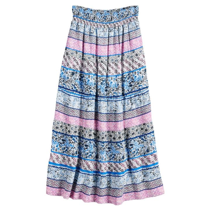 Girls 7-16 Joey B Tiered Gauze Maxi Skirt, Size: Xl, Blue