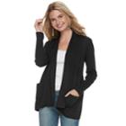 Women's Sonoma Goods For Life&trade; Shawl Collar Cardigan, Size: Xxl, Black