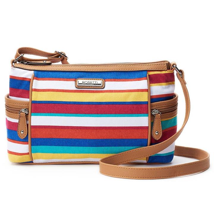Rosetti Global Bazaar Canvas Crossbody Bag, Women's, Pink Ovrfl