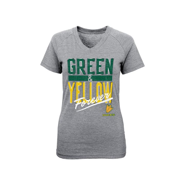 Girls 7-16 Oregon Ducks Palladium Tee, Girl's, Size: Xl(16), Grey