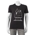 Men's Peanuts Snoopy's Doghouse Tee, Size: Small, Black