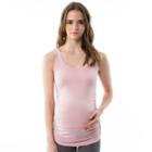 Maternity Pip & Vine By Rosie Pope Ruched Tank, Women's, Size: M-mat, Pink Other