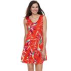 Women's Apt. 9&reg; Strappy V-neck A-line Dress, Size: Small, Drk Orange