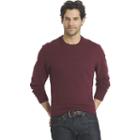 Men's Arrow Classic-fit Sueded-fleece Crewneck Top, Size: Large, Dark Red