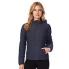 Women's Heat Keep Down Hooded Puffer Jacket, Size: Medium, Blue Other