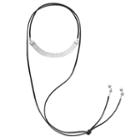 Long Mesh Black Faux Suede Wrap Necklace, Women's