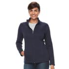 Women's Croft & Barrow&reg; Quilted Long Sleeve Jacket, Size: Large, Blue