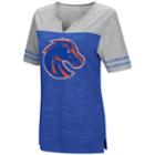 Women's Campus Heritage Boise State Broncos On The Break Tee, Size: Large, Blue (navy)
