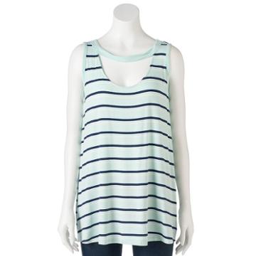 Women's French Laundry Cutout Tank, Size: Large, Green Oth