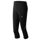 Women's New Balance Accelerate Capri Workout Leggings, Size: Medium, Black