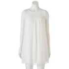 Juniors' Lily Rose Lace Yoke Swing Dress, Girl's, Size: Large, Natural