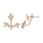 Lc Lauren Conrad Leaf Nickel Free Front Back Earrings, Women's, Brt Pink