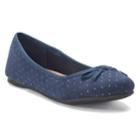 So&reg; Candy Girls' Ballet Flats, Size: 3, Blue (navy)