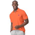 Men's Chaps Stretch Solid Pique Polo, Size: Medium, Orange