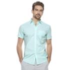 Men's Marc Anthony Slim-fit Woven Button-down Shirt, Size: Xl, Turquoise/blue (turq/aqua)