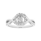 14k White Gold 3/8 Carat T.w. Diamond Crisscross Ring, Women's, Size: 8.50