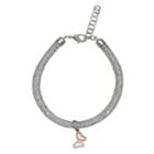Brilliance Butterfly Heart Mesh Bracelet With Swarovski Crystals, Women's, White